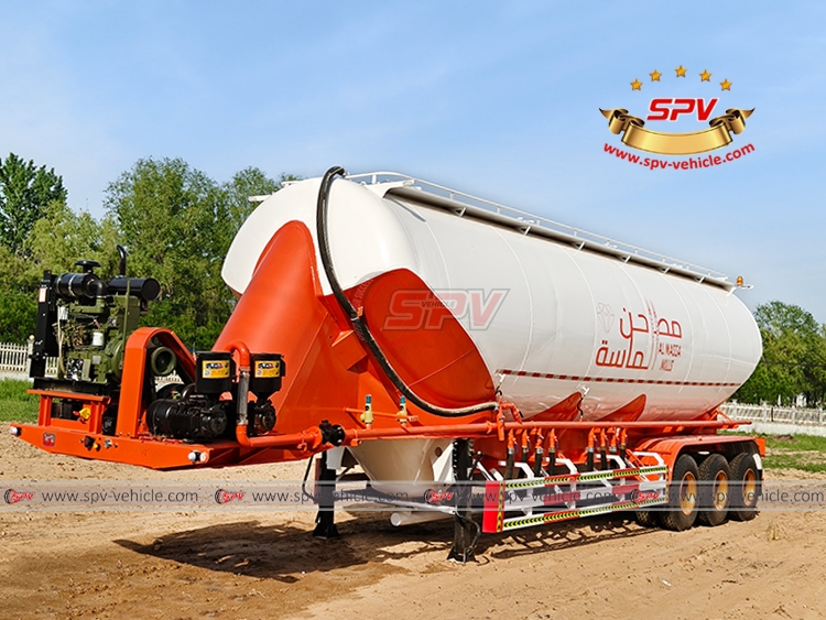48 CBM Bulk Flour Semitrailer Tank - Front Left Side